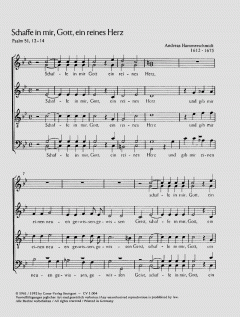 Schaffe in mir, Gott, ein reines Herz (Andreas Hammerschmidt) 
