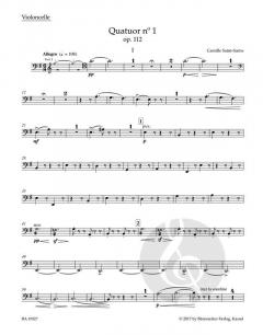 Quartett Nr. 1 e-Moll op. 112 von Camille Saint-Saëns 