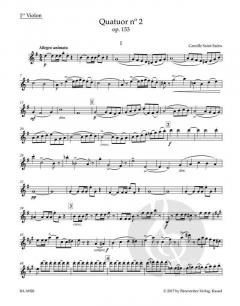 Quartett Nr. 2 G-Dur op. 153 von Camille Saint-Saëns 