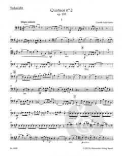 Quartett Nr. 2 G-Dur op. 153 von Camille Saint-Saëns 