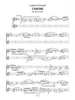 Canone per due violini von Ludovico Einaudi im Alle Noten Shop kaufen