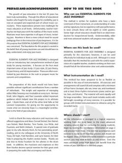 Essential Elements For Jazz Ensemble Conductor 