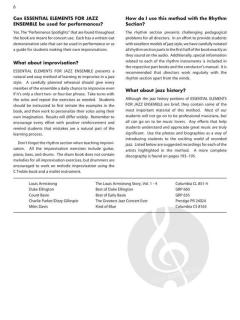 Essential Elements For Jazz Ensemble Conductor 