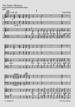 Vier Psalm-Motetten Heft 1 (Friedrich Zipp) 
