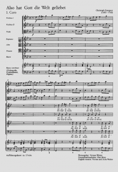 Also hat Gott die Welt geliebt (Christoph Graupner) 