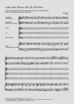 Lobet den Herren alle, die ihn ehren (Paul Horn) 
