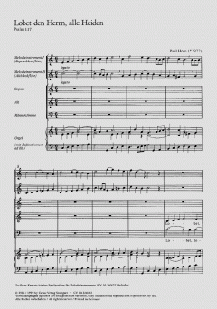 Lobe den Herrn, alle Heiden (Paul Horn) 