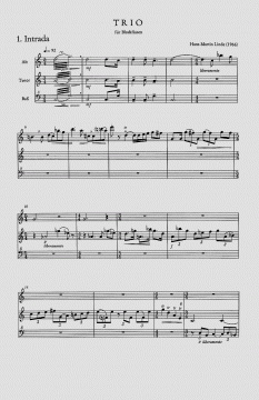 Trio für Blockflöten (Hans-Martin Linde) 