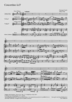 Concertino in F-Dur für Blockflöte und Streicher (Guiseppe Tartini) 