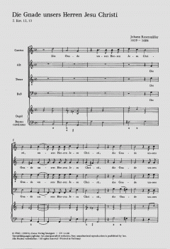 Die Gnade unsers Herren Jesu Christ (Johann Rosenmüller) 
