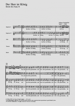 Der Herr ist König III (Johann Pachelbel) 