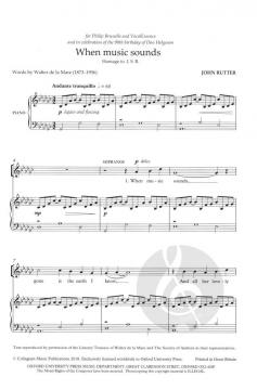 When music sounds von John Rutter 