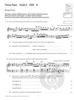 Music Theory Practice Papers 2018, ABRSM Grade 5 