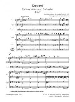 Konzert 'E-dur' Krebs 172 von Carl Ditters von Dittersdorf 
