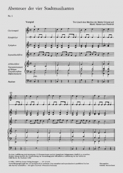 Abenteuer der 4 Stadtmusikanten (Hanne-Lore Friedrich) 