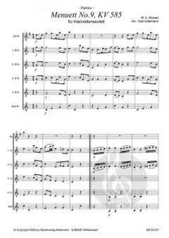 Menuett No. 9 KV 585 von Wolfgang Amadeus Mozart 