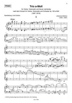 Trio a-Moll op. 102 von Johannes Brahms 
