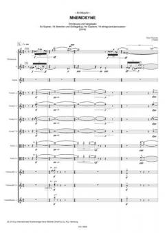 Mnemosyne für Sopran, 18 Streicher und Schlagzeug von Peter Ruzicka 
