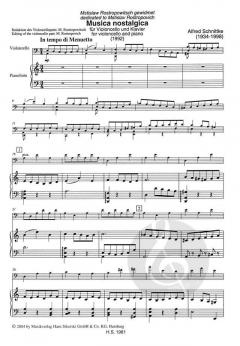 Musica nostalgica / Mit einem Lächeln von Alfred Schnittke 