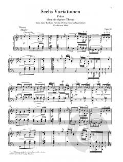 6 Variationen F-dur op. 34 von Ludwig van Beethoven 