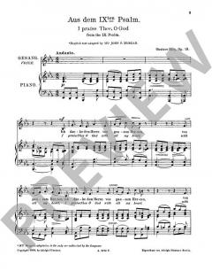 Aus dem IX Psalm op. 19 von Gustava Bley 