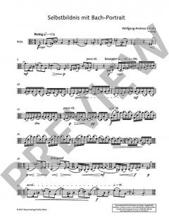 Selbstbildnis mit Bach-Portrait von Wolfgang-Andreas Schultz 