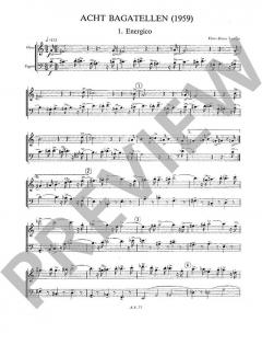 Acht Bagatellen für Oboe und Fagott von Hans-Klaus Langer 