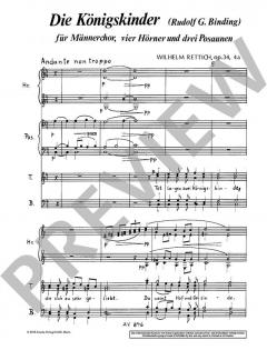 Die Königskinder op. 34 Nr.4A von Wilhelm Rettich 