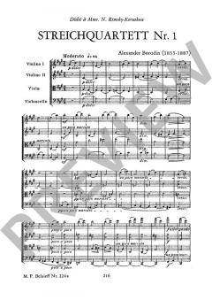 Streichquartett Nr. 1 A-Dur von Alexander Borodin im Alle Noten Shop kaufen