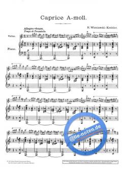Caprice a-Moll von Henryk Wieniawski (Download) 