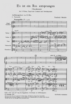 Es ist ein Ros entsprungen (Friedrich Metzler) 
