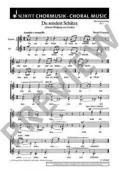 Drei Goethe-Chöre GeWV 68 Nr. 1 & 2 von Harald Genzmer (Download) 