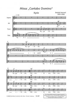 Missa 'Cantabo Domino' op. 16 von Bertold Hummel (Download) 