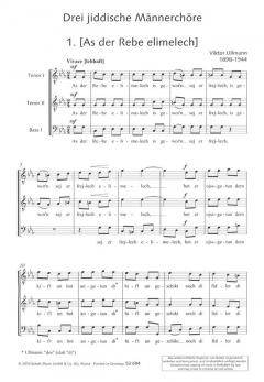 Drei jiddische Männerchöre von Viktor Ullmann (Download) 
