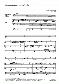 Freu dich sehr, o meine Seele von Johann Ludwig Krebs 