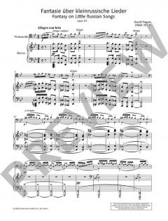 Fantasie über kleinrussische Lieder g-Moll op. 43 von David Popper (Download) 