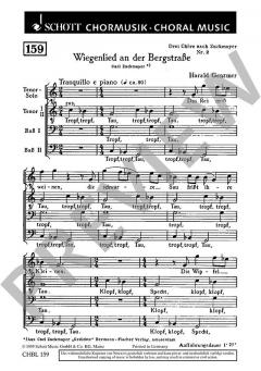 Wiegenlied an der Bergstraße Tropf, tropf, Tau von Harald Genzmer (Download) 