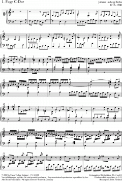 Sechs Fugen für Klavier (Johann Ludwig Krebs) 