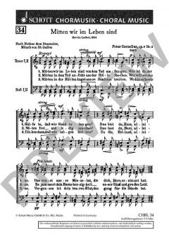 Mitten wir im Leben sind vom Tod umfangen op. 9/3 von Peter Cornelius (Download) 