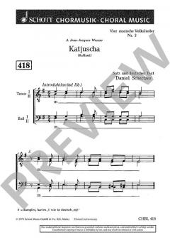 Vier russische Volkslieder Nr. 3 von Daniel Schertzer (Download) 