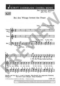 Drei ungarische Volkslieder Nr. 1 von Klaus Fischbach (Download) 