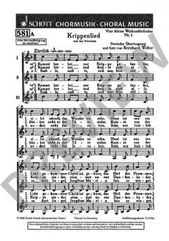 Vier kleine Weihnachtslieder Nr. 1 & 2 von Bernhard Weber (Download) 