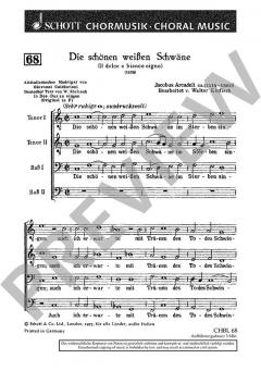 Die schönen weißen Schwäne von Jacques Arcadelt (Download) 