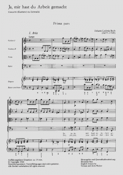 Ja, mir hast du Arbeit gemacht (Johann Ludwig Bach) 