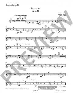 Berceuse D-Dur op. 16 von Gabriel Fauré (Download) 