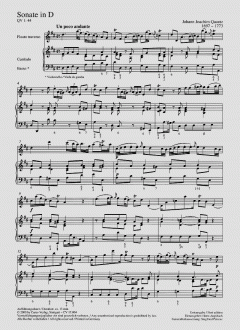 Sonate in D-Dur von Johann Joachim Quantz 
