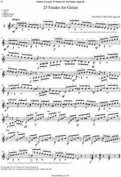25 Etudes Mélodiques Progressives op. 60 von Matteo Carcassi 
