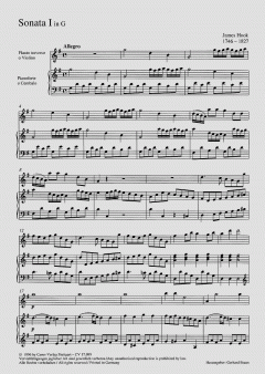 6 Sonatas op. 54 von James Hook 