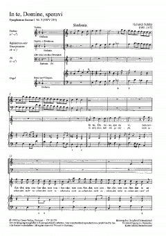 In te, Domine, speravi SWV259 (Heinrich Schütz) 