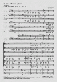 Ein Kind ist uns geboren SWV 384 (op. 11 no. 16) (Heinrich Schütz) 